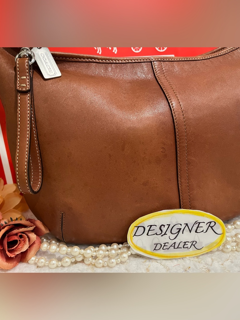 COACH Vintage Ergo British Tan Leather Hobo Shoulder Bag 9226 VGC! HTF! 💎💎 - Picture 5 of 14